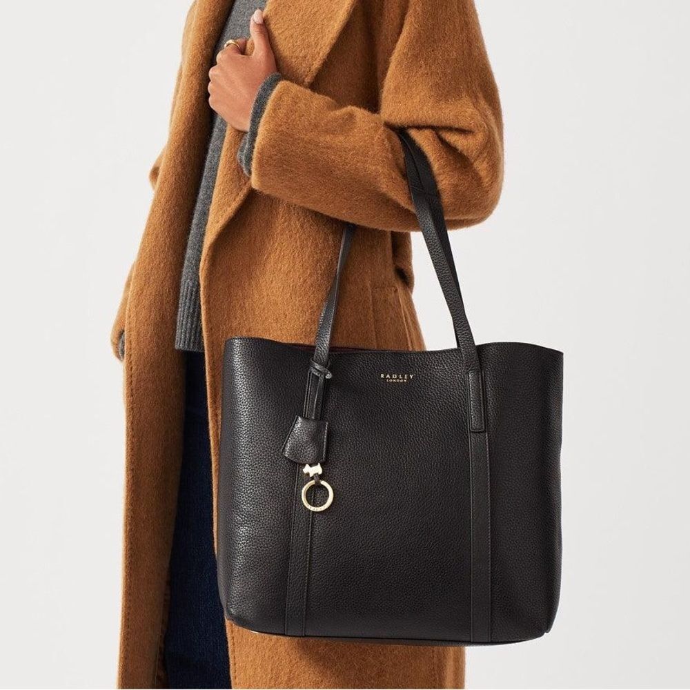 RADLEY London Museum Street Large Open-Top Tote in Dark Brown, NWT - Picture 3 of 16
